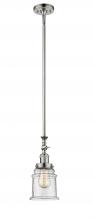  206-PN-G184 - Canton - 1 Light - 6 inch - Polished Nickel - Stem Hung - Mini Pendant