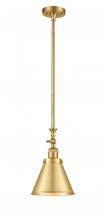  206-SG-M13-SG - Appalachian - 1 Light - 8 inch - Satin Gold - Stem Hung - Mini Pendant