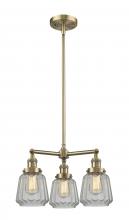  207-AB-G142 - Chatham - 3 Light - 24 inch - Antique Brass - Stem Hung - Chandelier