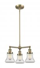  207-AB-G192 - Bellmont - 3 Light - 18 inch - Antique Brass - Stem Hung - Chandelier