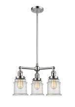  207-PC-G184 - Canton - 3 Light - 18 inch - Polished Chrome - Stem Hung - Chandelier