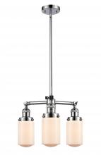  207-PC-G311 - Dover - 3 Light - 17 inch - Polished Chrome - Stem Hung - Chandelier