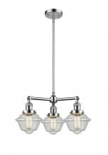  207-PC-G534 - Oxford - 3 Light - 20 inch - Polished Chrome - Stem Hung - Chandelier