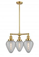  207-SG-G165 - Geneseo - 3 Light - 26 inch - Satin Gold - Stem Hung - Chandelier