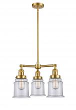  207-SG-G182 - Canton - 3 Light - 18 inch - Satin Gold - Stem Hung - Chandelier