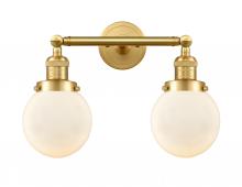  208-SG-G201-6 - Beacon - 2 Light - 17 inch - Satin Gold - Bath Vanity Light