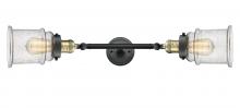  208L-BAB-G184 - Canton - 2 Light - 6 inch - Black Antique Brass - Bath Vanity Light