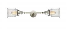  208L-SN-G184 - Canton - 2 Light - 6 inch - Brushed Satin Nickel - Bath Vanity Light