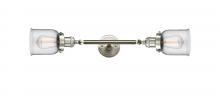  208L-SN-G52 - Bell - 2 Light - 5 inch - Brushed Satin Nickel - Bath Vanity Light