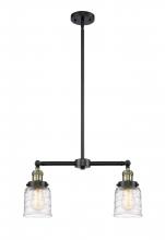  209-BAB-G513 - Bell - 2 Light - 21 inch - Black Antique Brass - Stem Hung - Island Light