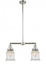  209-PN-G184 - Canton - 2 Light - 21 inch - Polished Nickel - Stem Hung - Island Light