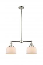  209-PN-G71 - Bell - 2 Light - 21 inch - Polished Nickel - Stem Hung - Island Light