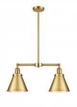  209-SG-M13-SG - Appalachian - 2 Light - 23 inch - Satin Gold - Stem Hung - Island Light