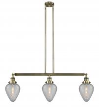  213-AB-G165 - Geneseo - 3 Light - 38 inch - Antique Brass - Stem Hung - Island Light