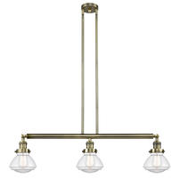  213-AB-G322 - Olean - 3 Light - 39 inch - Antique Brass - Stem Hung - Island Light