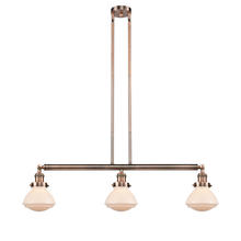  213-AC-G321 - Olean - 3 Light - 39 inch - Antique Copper - Stem Hung - Island Light