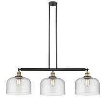  213-BAB-G74-L - Bell - 3 Light - 42 inch - Black Antique Brass - Stem Hung - Island Light