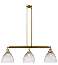  213-BB-G222 - Seneca Falls - 3 Light - 39 inch - Brushed Brass - Stem Hung - Island Light