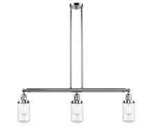  213-PC-G312 - Dover - 3 Light - 37 inch - Polished Chrome - Stem Hung - Island Light