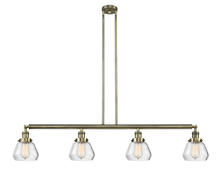  214-AB-G172 - Fulton - 4 Light - 51 inch - Antique Brass - Stem Hung - Island Light