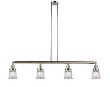  214-PN-G182S - Canton - 4 Light - 51 inch - Polished Nickel - Stem Hung - Island Light