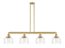  214-SG-G713 - Bell - 4 Light - 53 inch - Satin Gold - Stem Hung - Island Light