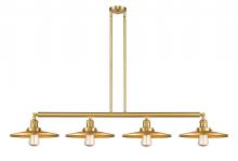  214-SG-MFR-SG-12 - Appalachian - 4 Light - 57 inch - Satin Gold - Stem Hung - Island Light