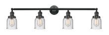  215-BK-G54 - Bell - 4 Light - 42 inch - Matte Black - Bath Vanity Light