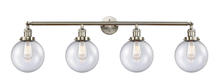  215-SN-G204-8 - Beacon - 4 Light - 44 inch - Brushed Satin Nickel - Bath Vanity Light