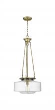  221-1P-AB-G692-16 - Bridgeton - 1 Light - 16 inch - Antique Brass - Chain Hung - Pendant