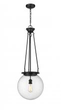  221-1P-BK-G204-14 - Beacon - 1 Light - 14 inch - Matte Black - Chain Hung - Pendant