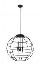  221-3S-BK-CE-22-BK - Lake Placid - 3 Light - 22 inch - Matte Black - Pendant