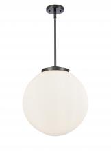  221-3S-BK-G201-16 - Beacon - 3 Light - 16 inch - Matte Black - Cord hung - Pendant