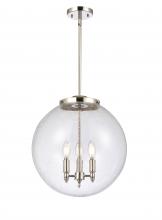  221-3S-PN-G204-16 - Beacon - 3 Light - 16 inch - Polished Nickel - Cord hung - Pendant