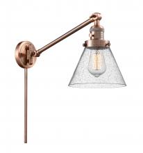  237-AC-G44 - Cone - 1 Light - 8 inch - Antique Copper - Swing Arm