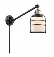  237-BAB-G51-CE-LED - Bell Cage - 1 Light - 8 inch - Black Antique Brass - Swing Arm