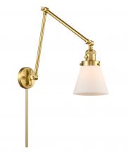  238-SG-G61 - Cone - 1 Light - 8 inch - Satin Gold - Swing Arm