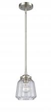  284-1S-SN-G142 - Chatham - 1 Light - 7 inch - Brushed Satin Nickel - Cord hung - Mini Pendant