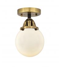  288-1C-BAB-G201-6 - Beacon - 1 Light - 6 inch - Black Antique Brass - Semi-Flush Mount