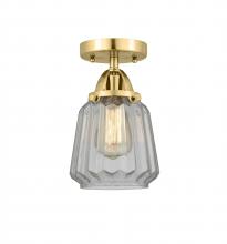  288-1C-SG-G142 - Chatham - 1 Light - 7 inch - Satin Gold - Semi-Flush Mount