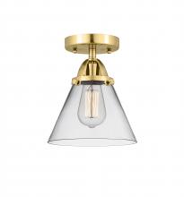  288-1C-SG-G42 - Cone - 1 Light - 8 inch - Satin Gold - Semi-Flush Mount