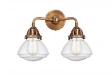  288-2W-AC-G324 - Olean - 2 Light - 15 inch - Antique Copper - Bath Vanity Light