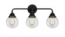  288-3W-BK-G202-6 - Beacon - 3 Light - 24 inch - Matte Black - Bath Vanity Light