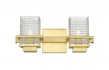  310-2W-SG-CL - Wellfleet - 2 Light - 15 inch - Satin Gold - Bath Vanity Light