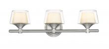  311-3W-SN-CLW - Laguna - 3 Light - 24 inch - Satin Nickel - Bath Vanity Light