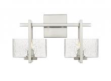  312-2W-SN-CL - Striate - 2 Light - 15 inch - Satin Nickel - Bath Vanity Light