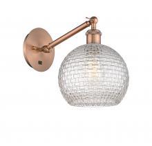  317-1W-AC-G122C-8CL - Athens - 1 Light - 8 inch - Antique Copper - Sconce