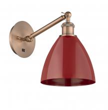  317-1W-AC-MBD-75-RD-LED - Plymouth - 1 Light - 8 inch - Antique Copper - Sconce