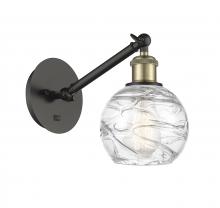  317-1W-BAB-G1213-6 - Athens Deco Swirl - 1 Light - 6 inch - Black Antique Brass - Sconce