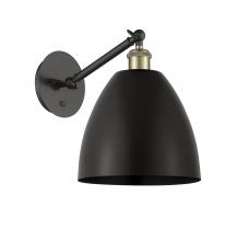  317-1W-BAB-MBD-9-BK - Bristol - 1 Light - 9 inch - Black Antique Brass - Sconce